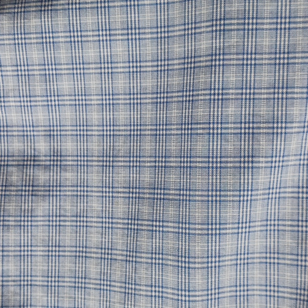 Faconnable women's blue and white plaid cotton shirt small - Picture 4 of 9